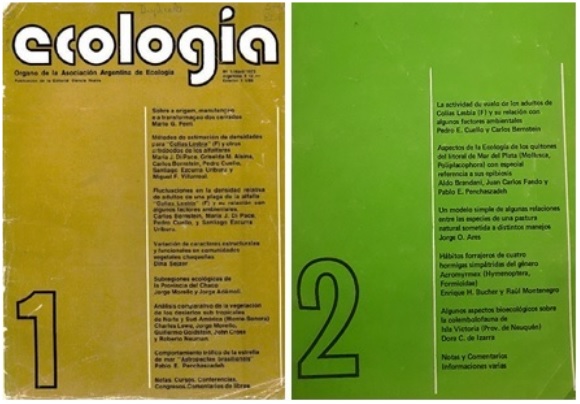 Portada de la revista Ecologia